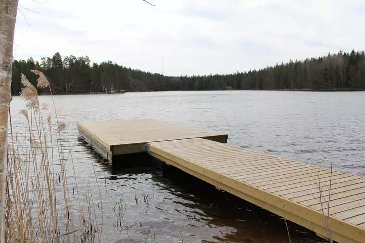 LAITURI Lip-Lap Muoviponttoonilaituri Mika Ruskea - Muoviponttonilaiturit - 34747 - 1