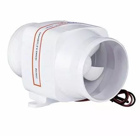 Moottoritilan Tuuletin 101mm 7640 l/min 4" lähdöllä 12V/6A - Veneen LVI - 44127 - 1