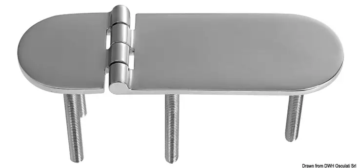 Sarana Hinge D AISI316 126x40 mm with studs - Veneen lukot ja saranat - 39967 - 1