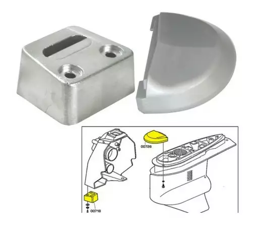 Anodisarja ALUMIINI Volvo Penta SX/DP-SM - Sisäperämoottorin osat - 51098 - 1
