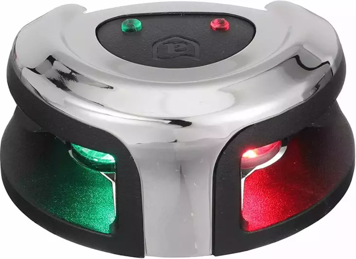 Attwood LED-navigointivalo/Kulkuvalo Punainen/Vihreä Kromi - Veneen valaistus - 44058 - 1