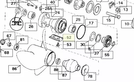 Anodi Laakeripukki Evinrude/Johnson/OMC Cobra 45-300hv - Evinrude/Johnson osat perämoottoreille - 818 - 2