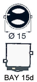 BAY15D 12V 15W - Valaisimet ja lamput veneisiin - D123068 - 2