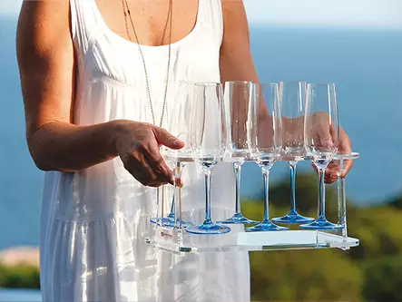 PARTY BLUE SHAMPANJALASI 6KPL - Lahjatavarat - M9515008678 - 2