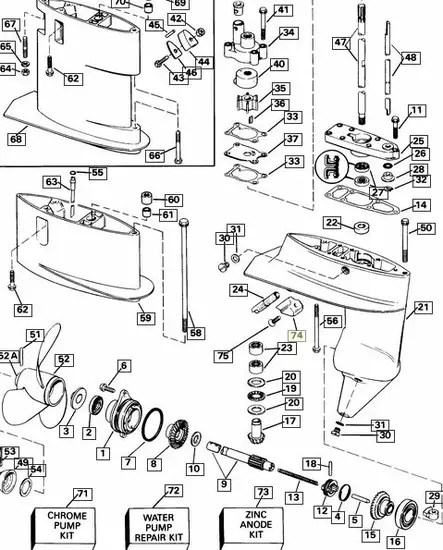 Sinkkianodi Evinrude/Johnson 0334451 0432397 BE/J4-BE/J8 - Anodit perä- ja sisäperämoottoreille - 13698 - 2