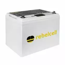 Akku Rebelcell Li-Ion, 24V50A (1250 Wh). Paino 8,6kg. Jännite/varausnäyttö - Keulasähkömoottorit - 42668 - 1