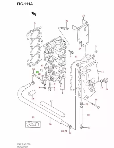 Anodi/Anode Aluminium Suzuki DF9.9/15/60 - Suzuki osat perämoottorille - 41668 - 2