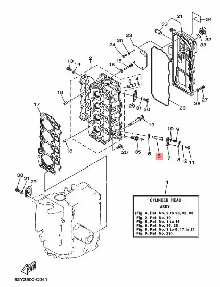 Anodi Yamaha lohkoon F20A F30A F40A F50A - Yamaha sinkkianodit - 9558 - 2