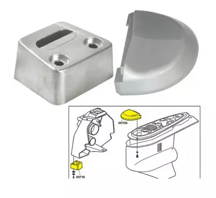 Anodisarja ALUMIINI Volvo Penta SX/DP-SM - Sisäperämoottorin osat - 51098 - 1
