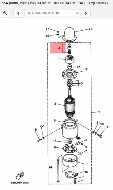 Bendix Rattaan Pysäytinsarja/Pinion Stopper Set Yamaha 75A-90A - Yamaha muut - 23968 - 2