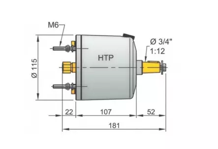 Hydrauliohjauspumppu/Hydraulic Helmpump HTP30 10mm putkelle VETUS - Vetus moottorin alkuperäisosat - 50488 - 1