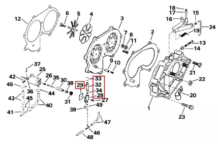 Korjaussarja/Service Valve Kit (Rikastimen Venttiili) Evinrude/Johnson - Evinrude/Johnson osat perämoottoreille - 51078 - 1