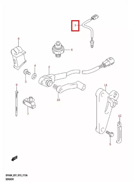 Lämpöanturi/Sensor Exhaust SF Suzuki DF8-DF350 - Suzuki osat perämoottorille - 50818 - 2