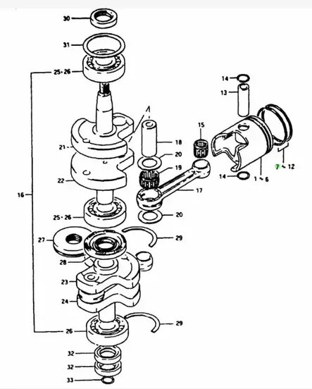 Männänrenkaat/Piston Ring Set STD Suzuki - Suzuki osat perämoottorille - 35638 - 2