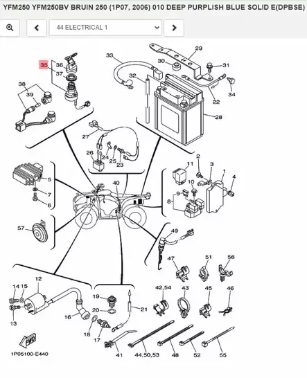 Päävirtakytkin/Main Switch Assy Yamaha Kelkka YFM250 - Yamaha Moto - 35048 - 2