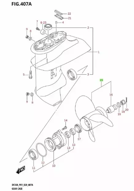 Potkuri Suzuki 9-1/4X9 DF9.9A-DF20A - Potkurit - 40758 - 2