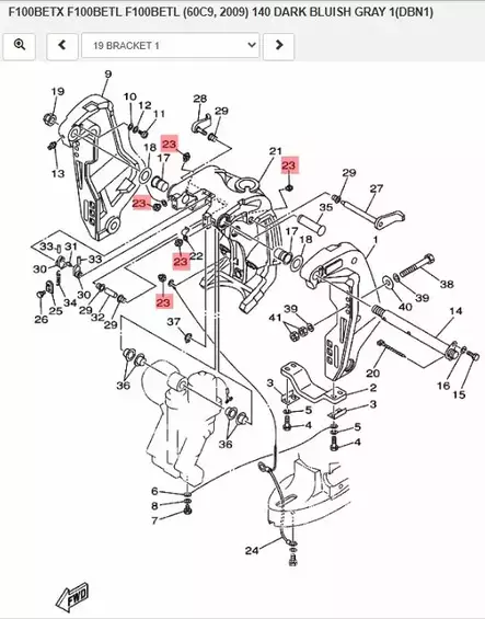 Rasvanippa/Nipple Grease (6A1) Bracket Y - Yamaha muut - 28338 - 2