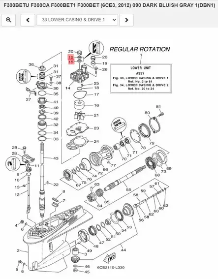 Stefa Kampiakseli/Oil Seal (61A) Crankshaft Yamaha 200-300hv - Yamaha muut - 42468 - 2