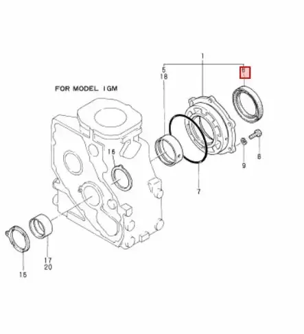 Stefa/Lip Seal Metal Housing Yanmar GM-sarja (Kampiakseli) - Yanmar moottorin alkuperäisosat - 42748 - 2