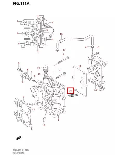 Sytytystulppa/Spark Plug Suzuki DF4-DF30 (09482-00L04-000) - Perämoottorin Sähköosat - 52538 - 2