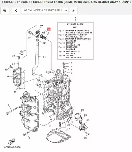 Termostaatti/Thermostat Yamaha F115B F130A VF115LA - Yamaha muut - 41688 - 2