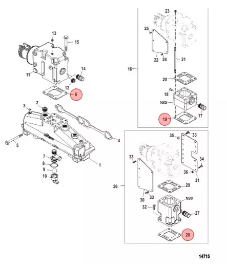 Tiiviste Pakomutka/Gasket Elbow Mercruiser 27-41813 - Mercury/Mercruiser osat - 52508 - 1
