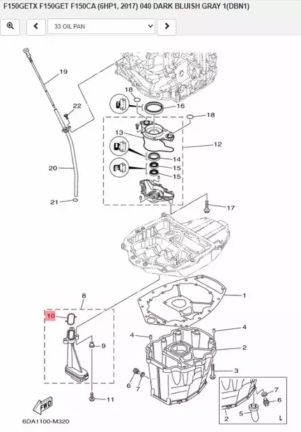 Tiiviste/Seal Oil Strainer Yamaha F150A/D/F/G F175A/C F200F/G - Yamaha muut - 41018 - 2