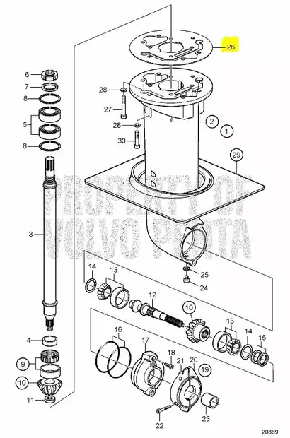 Tiiviste Vaihteistokotelo/Saildrive Gask - Sisäperämoottorin osat - 40708 - 2
