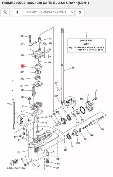Tiiviste Vesipumppu/Gasket Water Pump Yamaha F4B F5A F6C - Yamaha muut - 34288 - 2
