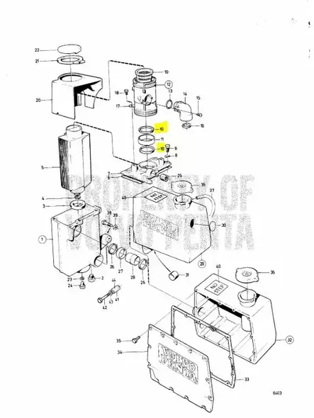 Tiivisterengas/Sealing Ring Volvo Penta - Sisäperämoottorin osat - 6558 - 2