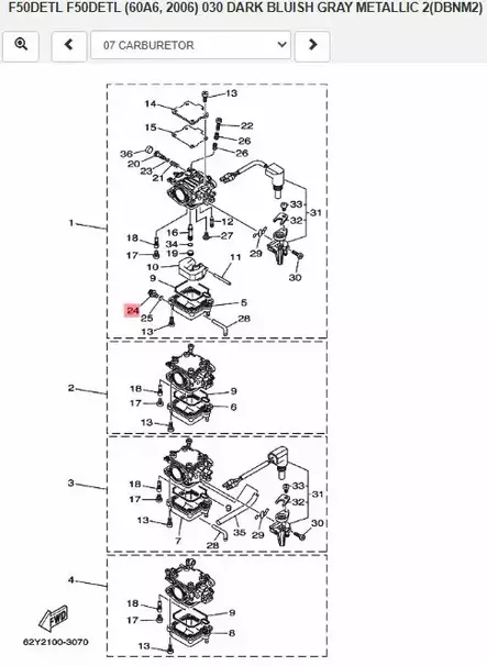 Tyhjennysruuvi Kaasariin/Screw Drain Yamaha - Yamaha muut - 41608 - 2