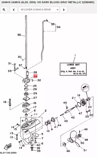 Vesipumpun Kotelo/Housing Water Pump Yamaha 3A Malta - Yamaha muut - 6298 - 2