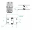 KITKASARANA 38X70 MM YLÄTAPPI - Veneen lukot ja saranat - M9516003878 - 1