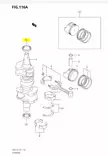 Stefa Kampiakseli (Ylä)/Oil Seal (35X47X6) Suzuki DF40 DF50 - Suzuki osat perämoottorille - 42948 - 2