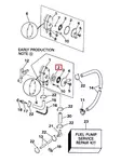 Tiiviste Polttoainepumppu/Gasket Cap To Pump Upper Evinrude/Johnson - Evinrude/Johnson osat perämoottoreille - 52548 - 1
