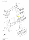 Venttiili/Valve Exhaust (Kampiakseli) Suzuki DF4 DF5 DF6 - Suzuki osat perämoottorille - 42838 - 2
