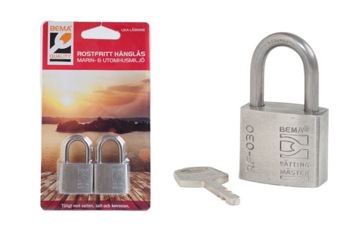 Bema RF-030 Riippulukkosrj. 2kpl 5mm/21mm/15mm - Lukot veneisiin - D190008 - 1