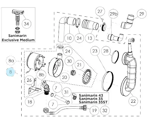 MOOTTORIYKSIKKÖ SN35 12V - Veneen LVI - M9515022478 - 1