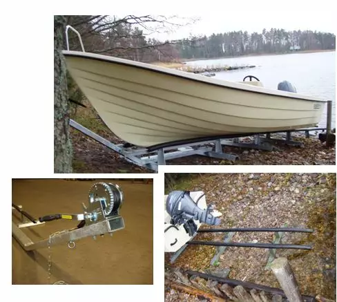 Veneliukuri 250 kg kantavuudella - Veneen tai moottorin kausisäilytys - 40838 - 1