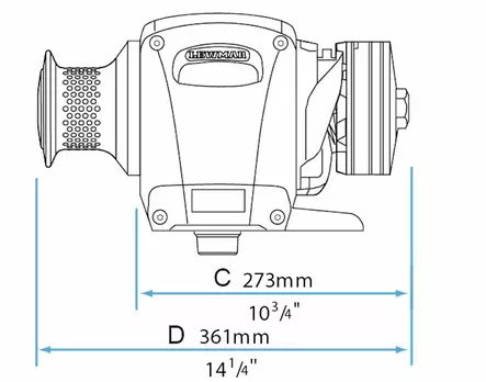 LEWMAR H2 -VINTTURI 24 V - Lowrance vene-elektroniikka - M9512401509 - 2