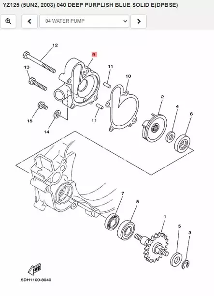 Vesipumpun Kansi/Cover Housing Yamaha Mo - Varaosat ja lisävarusteet - 32279 - 2