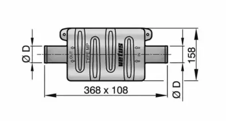 Äänenvaimennin VETUS 40mm DEMPMP - Vetus moottorin alkuperäisosat - 7719 - 2