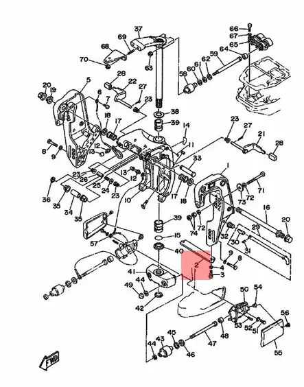 Anodi sarja Yamaha Runkoon sis. kiinnitysraudan - Yamaha sinkkianodit - 6209 - 2