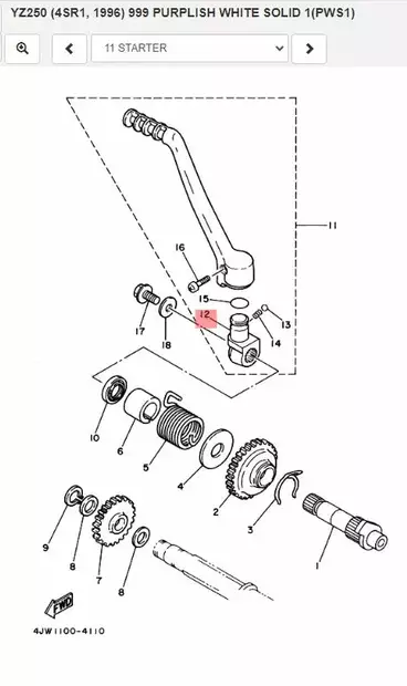 Boss Kick Crank Yamaha Moto WR250Z YZ250 YZ400F WR426F - Yamaha Moto - 30219 - 2