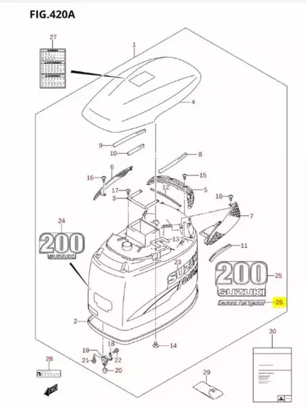 EFI-tarra/Decal Suzuki DF150-250(Electronic Fuel Injection) - Suzuki osat perämoottorille - 42809 - 2