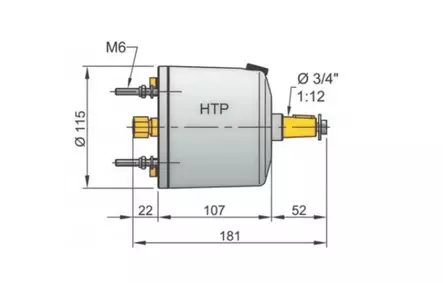 Hydraulinen Ohjauspumppu/Hydraulic Helmpump HTP42, 10 mm:n putkelle, sisäänrakennettu takaiskuventtiili - Vetus moottorin alkuperäisosat - 50489 - 1