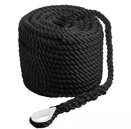 Köysi CORMORAN 12mm BLACK 30m WITH THIMBLE - Köydet veneilyyn - M9518156049 - 1