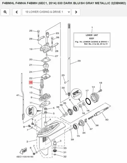 Kumisuojus Vaihdeakseli/Boot Shift Rod Yamaha 3A F4A/B F5A F6C 20D 25N - Yamaha muut - 29809 - 2