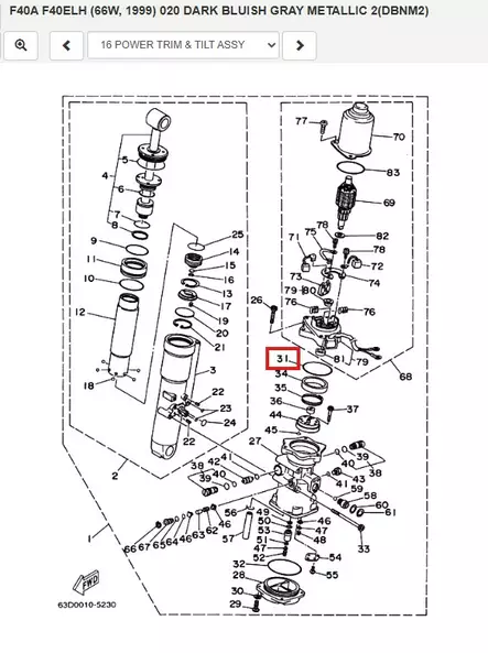 O-Rengas Trimmiin/O-Ring Yamaha - Yamaha varaosat - 50989 - 1