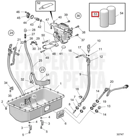 Öljynsuodatin/Oil Filter By-Pass Volvo Penta D4 D6 - Sisäperämoottorin osat - 51059 - 1